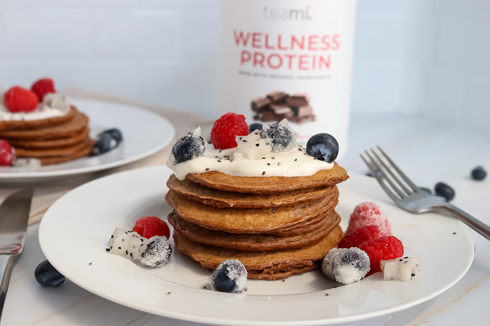 6 Ingredient Protein Pancakes Teami