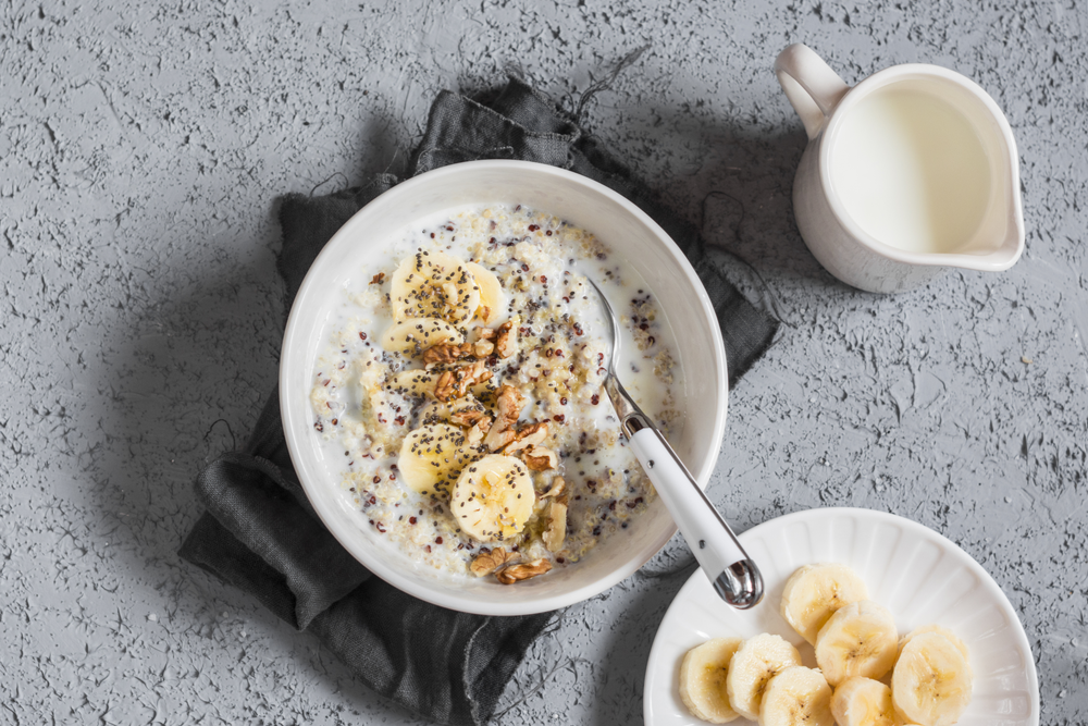 GlutenFree Quinoa Chia Oatmeal Breakfast Bowl Teami Blends