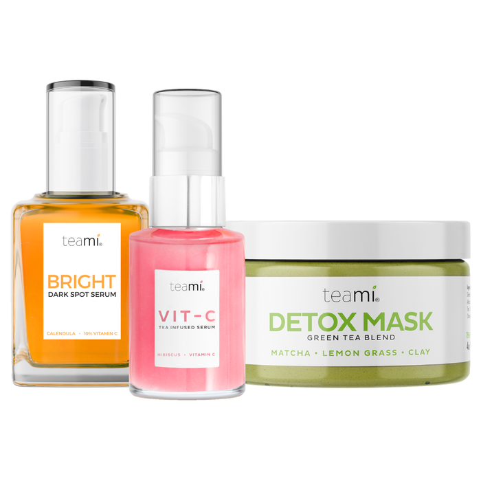 Detox Mask, Vit C Serum & Bright Serum