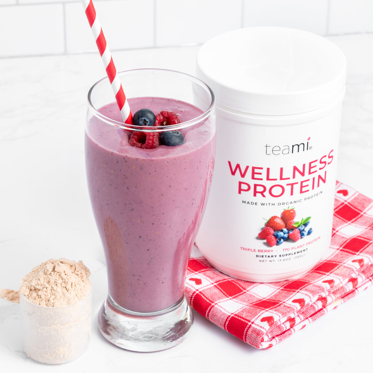 Teami PlantBased Wellness Protein, Triple Berry