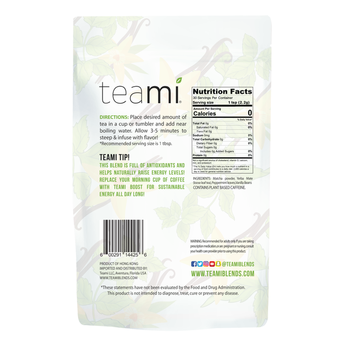 Teami Boost Tea Blend back